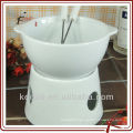 Round shape porcelain fondue set with fork